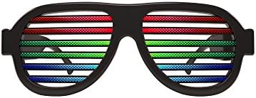 Drop Shades 1022 Sound Reactive Sunglasses, White, One Size