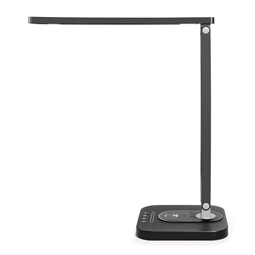 TaoTronics LED Desk Lamp with Fast Wireless Charger, 7.5W for iPhone X, 8 & 8 Plus with HyperAir ...