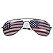 Goson American Flag Mirror Aviator Novelty Decorative Sunglasses