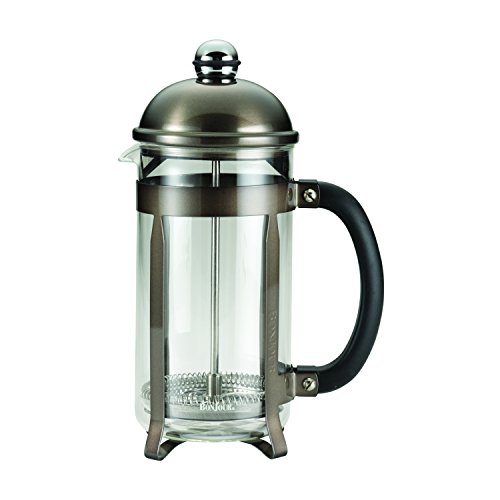 BonJour Coffee 8-Demitasse Cup, 33.8 oz, Maximus French Press, Truffle