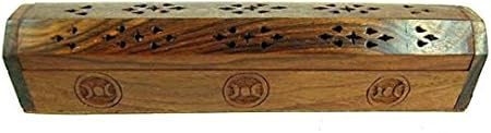 Caja para incienso madera luna: Amazon.es: Hogar