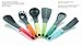 Utensils Set, 7-piece Nylon Cooking & Serving Kitchen Tools inc. Organizing 360° Rotating Stand, Kitchen Accessories Gadgets - Spatula, Turner, Ladle, Spaghetti Server, Slotted & Solid Spoon