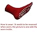 Self Heating Therapy Magnetic Socks Tourmaline Magnetic Unisex winter warm socks for massage Skiing (Red)