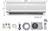 Innova 9,000 BTU Ductless Mini-Split Air Conditioner – Inverter SEER 15.2 – Cooling & Heating – Dehumidifier – 115v/60hz - Pre Charged Condenser - Ultra Quiet - 16 Feet Line Set + Accessories