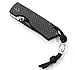 Cool Hand 5.2'' Carbon Fiber Folding Knife, 2'' Polished Black Mirror Ceramic Blade, EDC Foldable Pocket Knife, Liner Lock, 1.5 OZ Light Wight, Ambi Thumb Stud