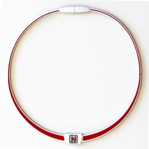 Dr-ion Negative Ion Reversible Performance/Power Necklace (Red/White/Grey) (S (17.3 in. or 44 cm long), Red/White/Grey) by Dr-ion
