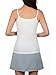 Satinior Women's Cami Camisole Built-in Bra Adjustable Spaghetti Strap Tank Top Padded Cami Tanks (M Size, White)