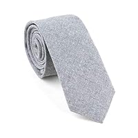 ALOFTT Solid Color Tie 2.36 inch 6 cm Hademade Neckties With Multiple Colors (Grey)