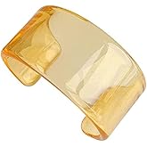 Colorful Acrylic Resin Geometric Simple Open Bracelet Candy Color Chunky Transparent Wide Cuff Bangle for Women Retro Irregular Resin Wristbands Bracelet Statement Jewelry Gift