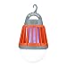 ENKEEO 2-in-1 Camping Lantern Bug Zapper Tent Light - Portable IPX6 Waterproof Mosquito Killer LED Lantern with 2000mAh Rechargeable Battery, Retractable Hook, Removable Lampshade, Orange