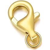 18K Yellow Gold Clasp for DIY Necklace Bracelet Jewelry Making, Lobster Clasp Extender Necklace Clasp Connector Bracelet Extension (Style 2)