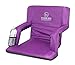 Stadium Boss Recliner Stadium Seat for Bleachers, Benches, Lawns, Backyard, Camping & Beach – Padded Sport Chair, Cushion Backs & Armrest – 6 Reclining Positions – Portable Carry Straps – Purple