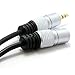 Pro Audio Metal 3.5mm Jack Stereo Headphone Extension Cable Gold 1m (~3 feet)