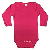 The Laughing Giraffe Blank Cotton Long Sleeve Baby Girl Bodysuit Onesie