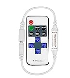 Alkbo® RF mini monochromatic controller 11 key radio frequency DC head with dimming LED monochrome light dimmer FOR LED light strip, LED work light, LED flood light, LED off road light, LED light bar
