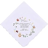 ShiQiao Spl Happy Tear Handkerchief for Bride Groom Wedding Handkerchiefs for Mom Handkerchief Birthday Christmas Gifts