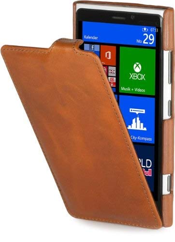 StilGut UltraSlim, Genuine Leather Case for Nokia Lumia 920, Cognac