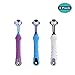 Tfwadmx Dog Toothbrush, Three Sided Pet Toothbrush Dog Brush Dental Clean Care Tooth Whitening Mouth Bad Breath Removing Tartar (3-Sided) 3 Pcs