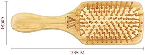 Genbitty Massage Scalp for Strong &amp; Healthy Hair,100% Natural Hair Brush with Bamboo Bristles for All Hair Types, Anti Static Hair Detangler, Lightweight Hair Comb(small)