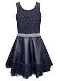 Hannah Banana Big Girls Tween Faux Leather Party Dress, 7-16