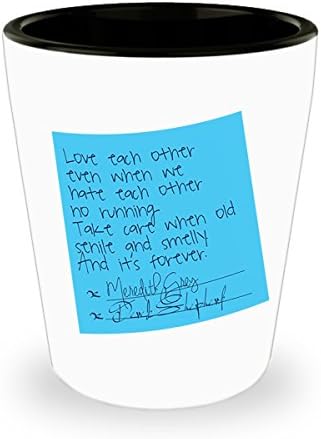 Greys Anatomy Post It Mug (Shot Glass) 1.5oz - Greys Anatomy Post It Coffee Mug - Greys Anatomy Coffee Mug - Is Doctor Gifts For Girls - Greys Anatom