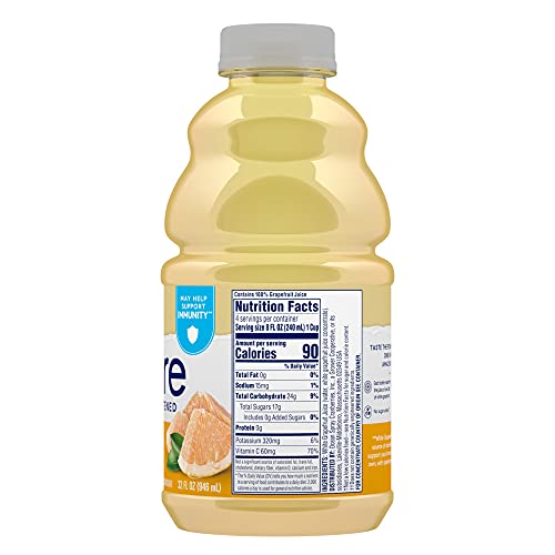 OCEAN SPRAY® PURE UNSWEETENED WHITE GRAPEFRUIT, 100% WHITE GRAPEFRUIT JUICE, 32 FL OZ BOTTLE, (PACK OF 8)
