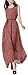 Wantdo Women's Flowy Chiffon Maxi Dress Plus Size Casual Long Skirt Belt