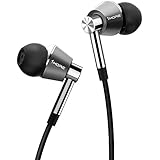 1MORE Triple Driver In-Ear Headphones (Earphones/Earbuds) with Apple iOS and Android Compatible Microphone and Remote (Titanium)