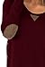 Women's Long Sleeve Casual Tunics Blouse Button Decor Loose Tunics T-Shirt Tops Wine Red X-Large