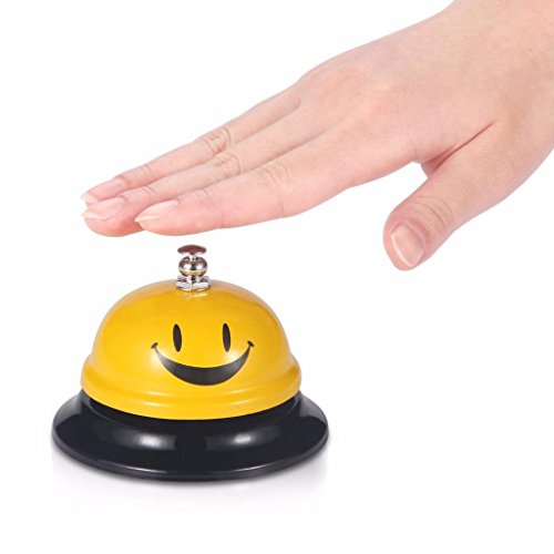 IYSHOUGONG 1 PCS Yellow Call Bell Desk Bell Service Bell for Hotels,Schools,Restaurants,Reception Areas,Hospitals