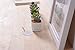 WISH HALLY WOOD Mini 6 Set of 2x2x1.65inch Square Modern Minimalist White Ceramic Succulent Mini Planter Pot/Window Box with Saucer (6, 2inch)