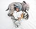 ECEJIX Big XL Stuffed Elephant Plush Toy Grey Stuffed Animal Durable Elephant Plush Toy Large Soft Toy Gifts for Kids 24 Inches 2 lbs