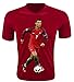 Ronaldo Jersey Style T-Shirt Kids Cristiano Gift Set Youth Sizes Premium Quality with Soccer Backpack, red, YM 8-10 Years Old