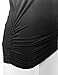 LL WT1113 Womens V Neck 3/4 Sleeve Dip Dye Drape Dolman Top with Side Shirring XXL BLACK