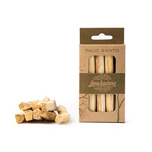 Luna Sundara Palo Santo Smudging Sticks High Resin Palo Santo from Ecuador - 8 Wild Harvested Smudging Sticks