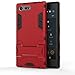 Xperia X Compact Heavy Duty Case DWaybox 2 in 1 Hybrid Armor Hard Back Case Cover with kickstand for Sony Xperia X Compact F5321 / Xperia X Mini (Sony Kugo SS) 4.6 Inch (Marsala Red)