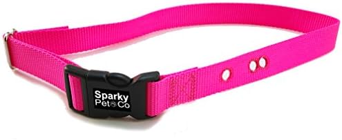 Sparky Pet Coco Heavy Duty Nylon 3/4" Compatible 3 Hole Replacement Strap for IF100, 300, PUL 250, 275, BC-103, PRF 275 (Neon Pink)