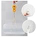 Adhesive Hooks Utility Hooks - 12 Packs 22lbs Heavy Duty Wall Hooks Waterproof Reusable Seamless Sticky Hook for Bathroom Kitchen Wall Door Ceiling and More Transparent DEWANG Command Hooks Heavy Duty