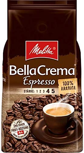 Melitta BellaCrema Espresso, Kaffeebohnen 8x 1000g (8000g) - 100% Arabica