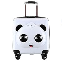 20"Children Pandas Luggage Rolling Suitcase Trolley Box Unisex Kids Carry On Boarding Case 3D Pattern Cute Zoo Cartoon Animal Universal Wheel