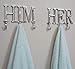 Bliss & Dane His and Hers Towel Hooks for Bathrooms | Set of 2 HIM and HER | Towel Racks for Bathroom |6 Robe Hooks | Bathroom Organizer | Wall Mounted | Bathroom Towel Rack | His and Hers Gifts