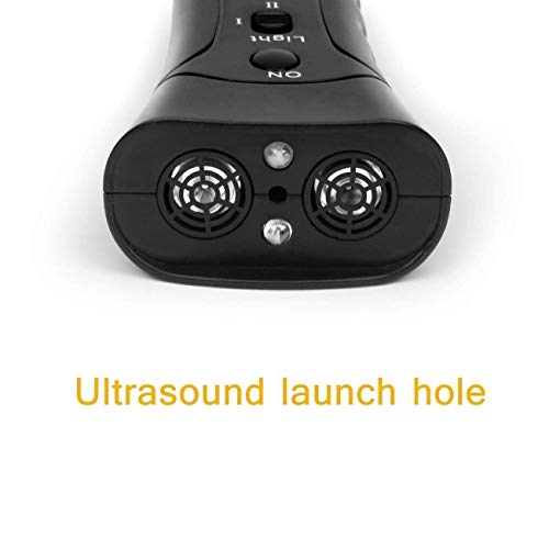 Humutan Handheld Dog Repeller, Dual Channel Electronic Animal Repeller, Handy Ultrasonic Dog Training Pet Bark Stopper for Outdoor Camping Garden