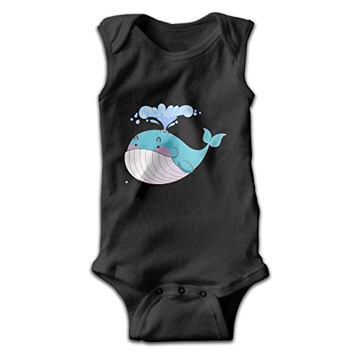 Michael Conti Whale Sleeveless Baby Romper Breathable Adorable Cotton Romper Toddler Clothes For Baby Boys Girls