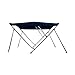 MSC 3 Bow 4 Bow Bimini Top Boat Cover with Rear Support Pole and Storage Boot(Navy, 3 Bow 6'L x 46