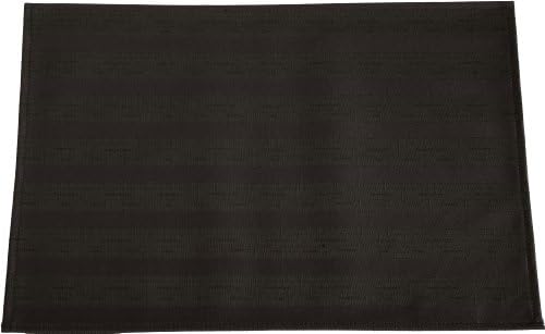Trendex Home Designs Crypton/Domino Placemat, 17.75 by 12.75-Inch, Black, Set of 2