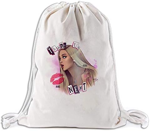 Canvas Bags Thank U Next Drawstring Backpack Durable Reusable Grocery Multipurpose With Vegetable and Bread Fabric Produce Linen Tote Bag