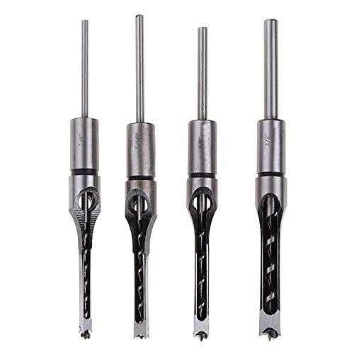 Universal Tool,Square Hole Mortiser Drill Bit Hole Drill Guide Positioner Mortising Chisel Drill for DIY Woodworking Electric Drill Tools - Thumbnail 4