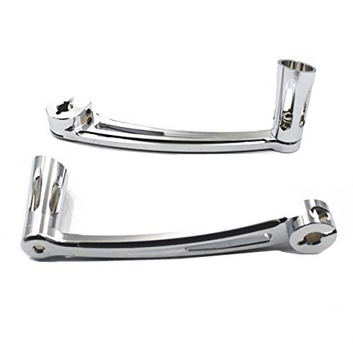 2X Chrome CNC Heel Toe Shift Lever W/Shifter Peg For Harley Electra Glide Fatboy Softail FLHR FLHX Motorcycle