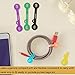ABZON Magnetic Cable Organizer Earbud Cord Holder Charger Clips Desk Cable Management, Used as Bookmark Cord Keeper Wire Wrap Fridge Magnets, Cable Tangle Free Organizer, Silicone Material 8 Packs