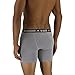 Men's Athletic Stretch Boxer Brief Underwear (2 pack), SMALL, White/ Aluminum 2 Aluminum 2